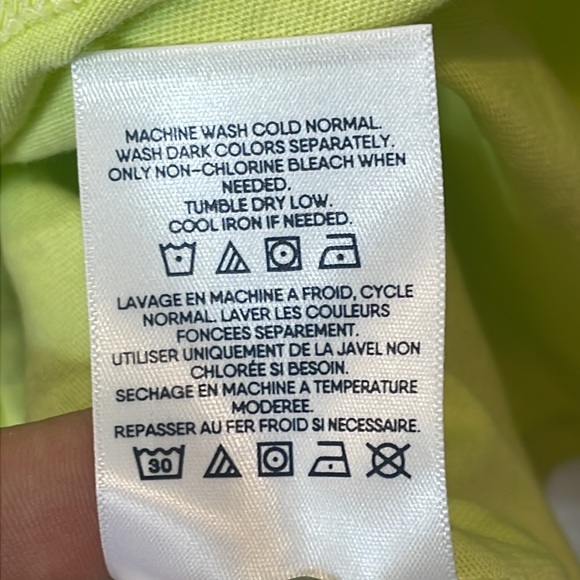 NWT Lands End Womens Lemon Lime Aqua Ombre Cotton Jersey Swim Coverup S SMALL - Picture 5 of 8